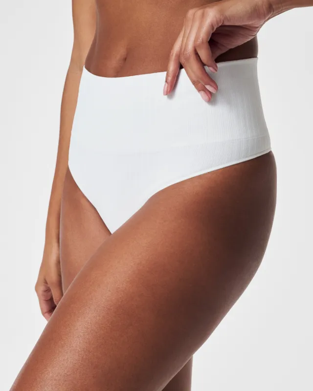 Seamless Power Sculpting EcoCare Ribbed Thong sold by SPANX