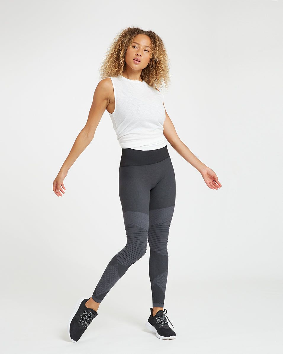 Look at Me Now Seamless Moto Leggings sold by SPANX