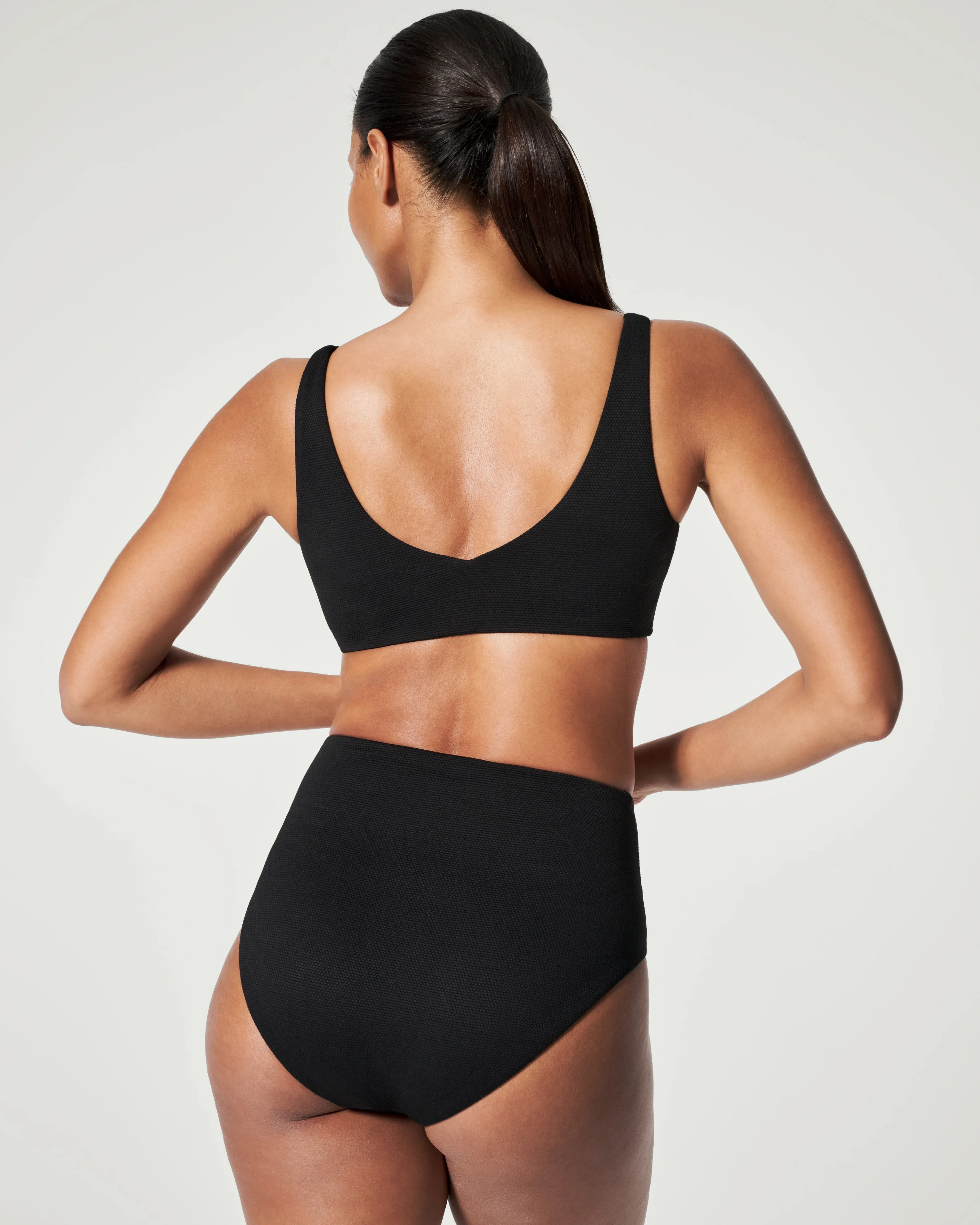 Pique Shaping Swim, Hi-Rise Cheeky Bottom sold by SPANX product image thumbnail 4