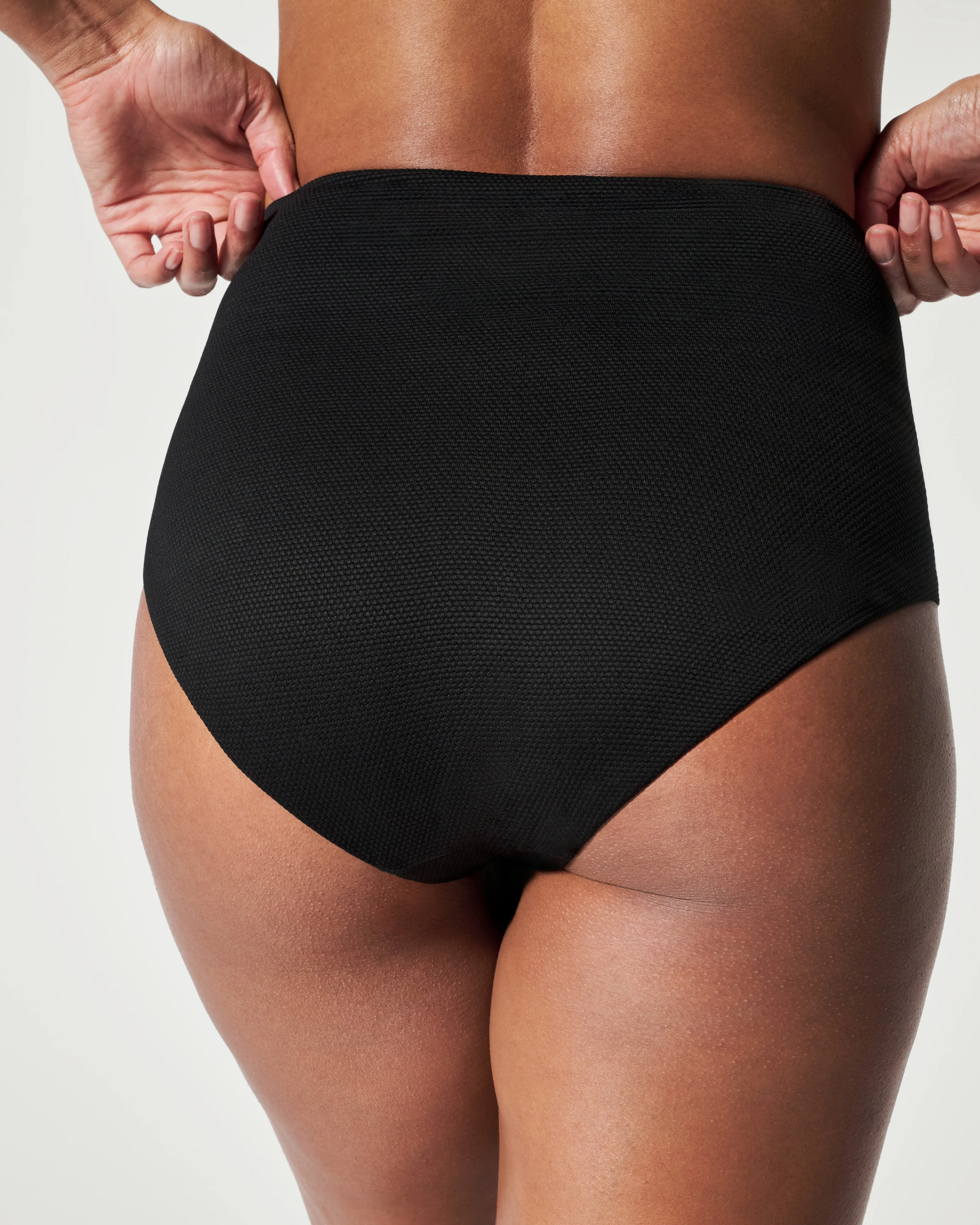 Pique Shaping Swim, Hi-Rise Cheeky Bottom sold by SPANX product image thumbnail 2