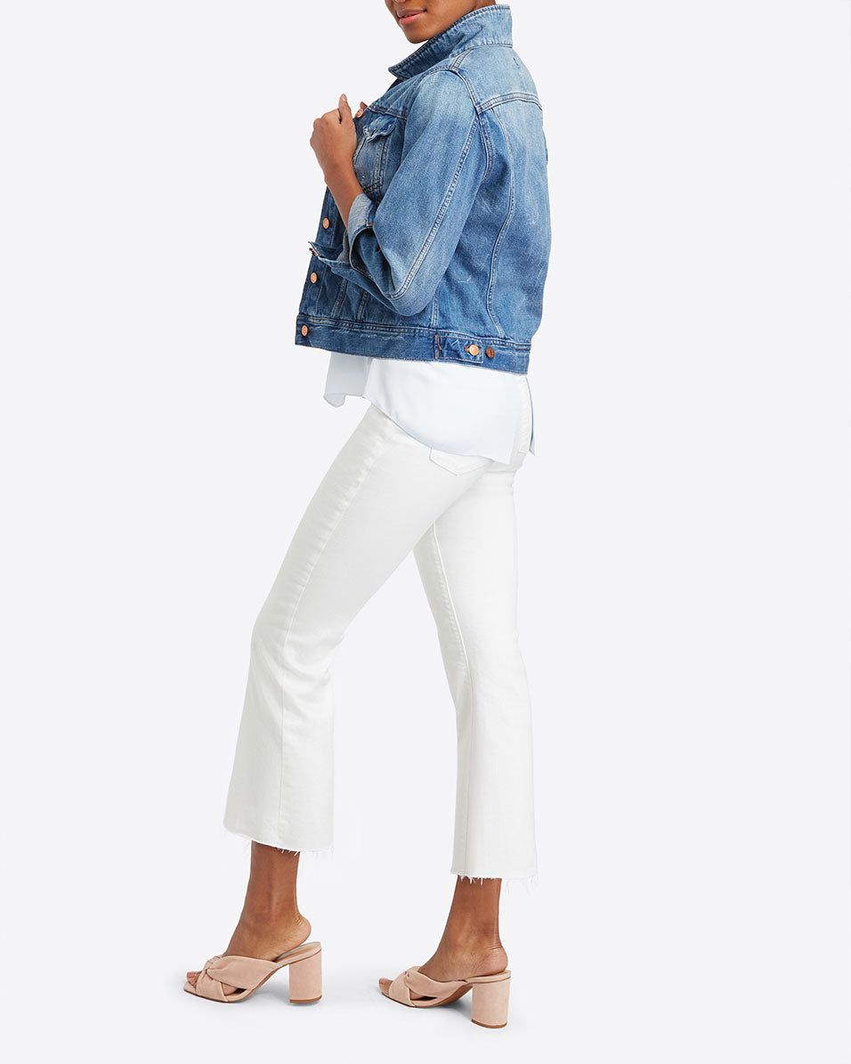 White Cropped Flare Jeans sold by SPANX