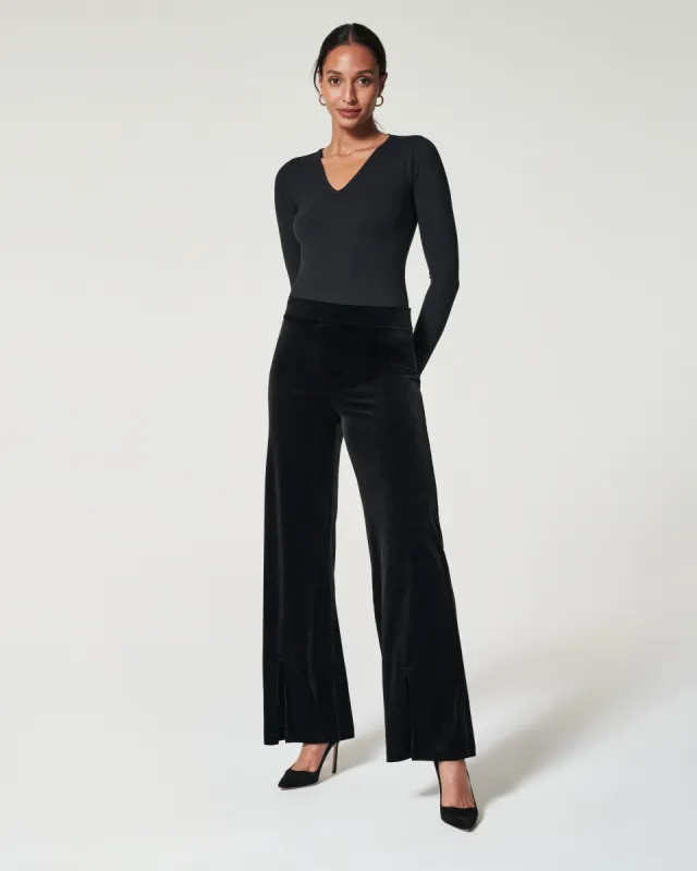 Velvet Front Slit Pant made by SPANX