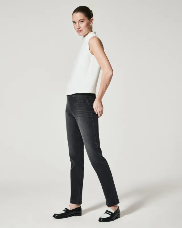 Ankle Straight Leg Jeans, Black sold by SPANX