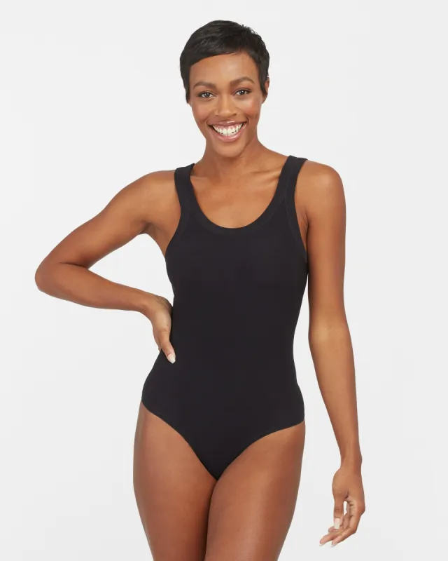 EcoCare Ribbed Seamless Tank Thong Bodysuit sold by SPANX