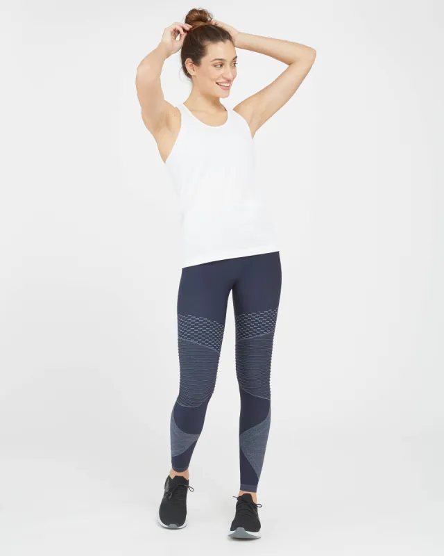 Look at Me Now Seamless Moto Leggings, Indigo Sky made by SPANX