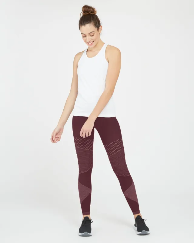 Look At Me Now Seamless Moto Leggings, Wine sold by SPANX