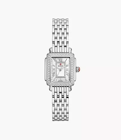 Michele Deco Madison Mini Diamond Silvertone Watch sold by Speidel