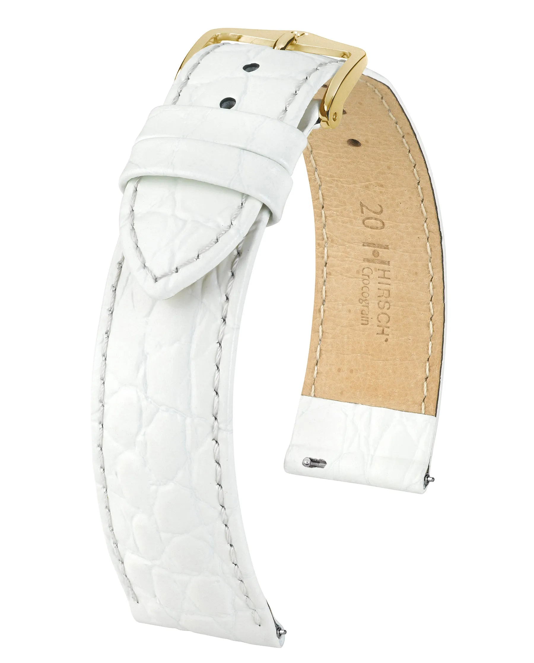 Ladies HIRSCH CROCOGRAIN Crocodile Embossed Shiny Calfskin Watch Strap 1230 28 sold by Speidel product image thumbnail 5