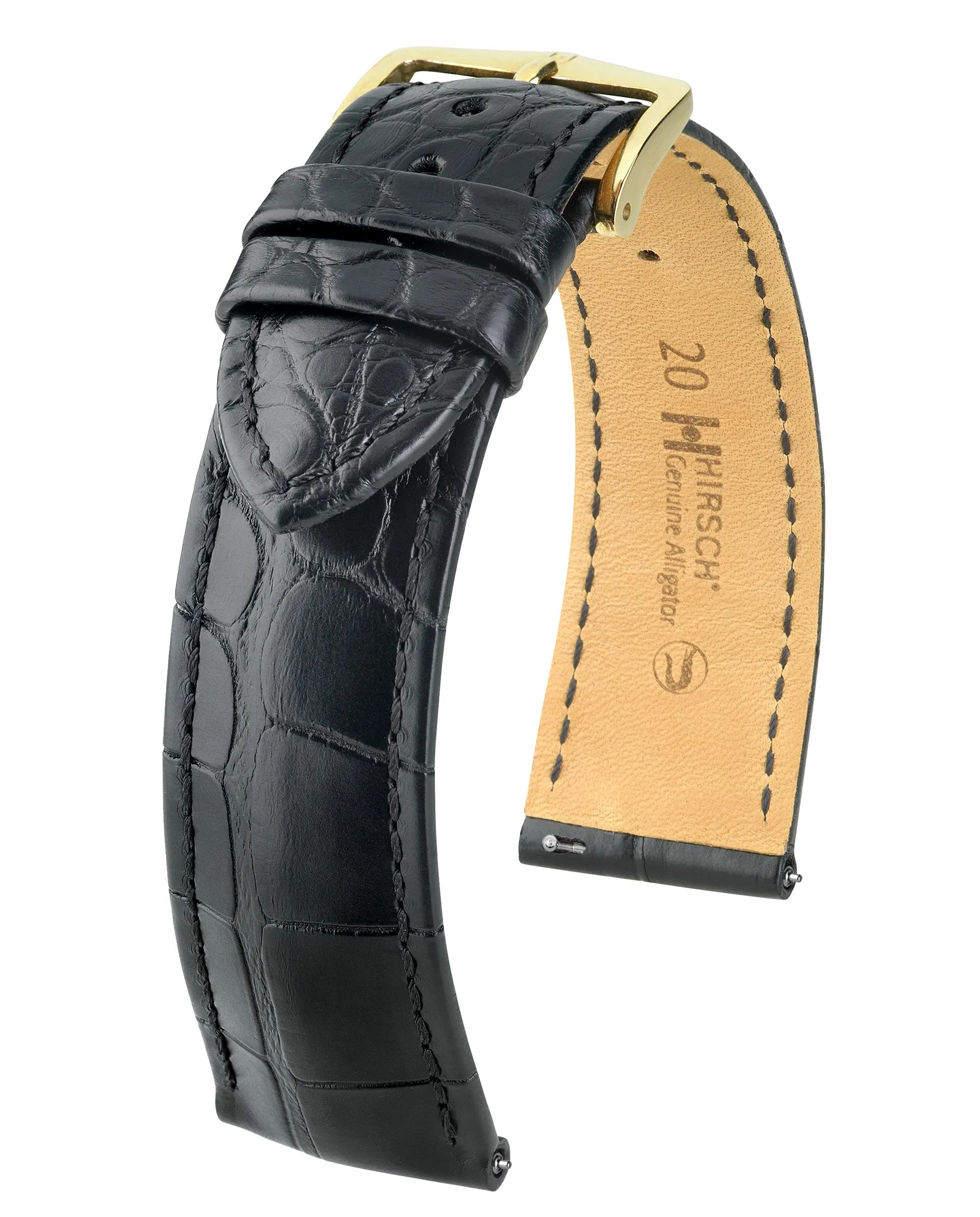 Ladies HIRSCH GENUINE ALLIGATOR Matte Watch Strap 1020 07 sold by Speidel product image thumbnail 3