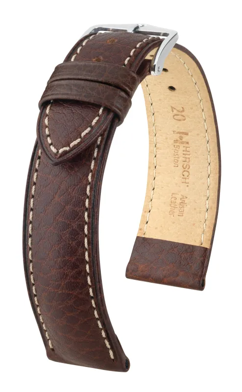 NQR HIRSCH BOSTON Buffalo Calfskin Watch Strap  013 02 NQ sold by Speidel