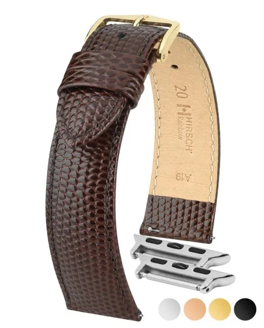 NQR Mens HIRSCH RAINBOW Lizard Embossed Watch Strap 1230 26 NQ sold by Speidel product image thumbnail 4