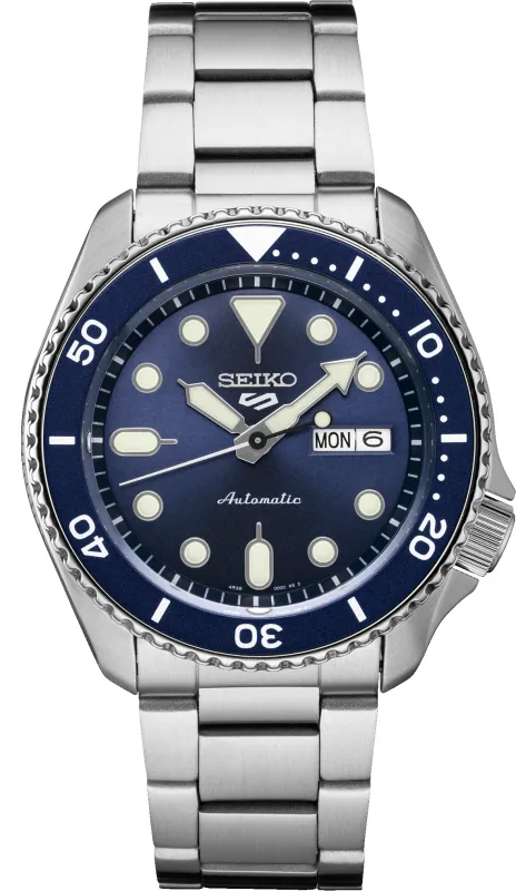 Seiko 5 Sports Blue Sunray Dial sold by Speidel