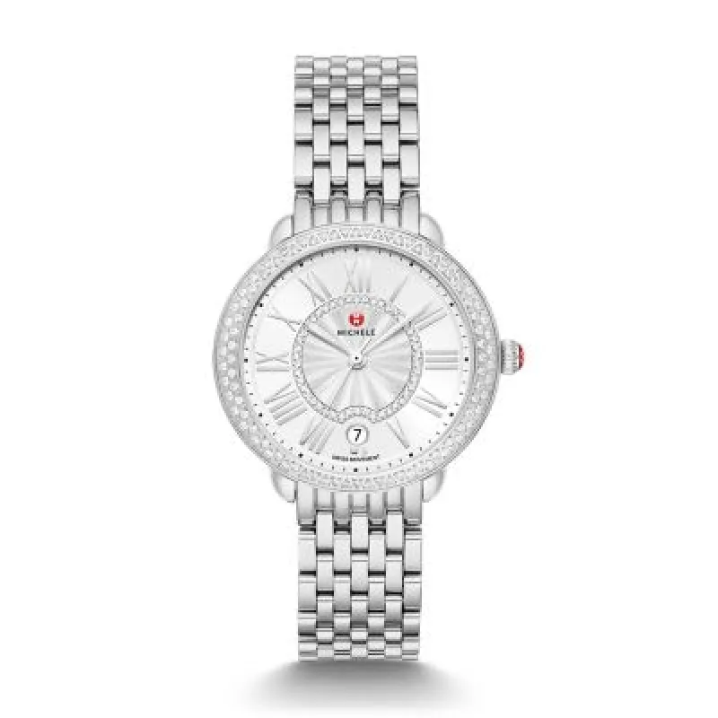 MICHELE Watches Special-Edition Serein Mid Diamond Sunray Dial Watch (36mm) made by Speidel
