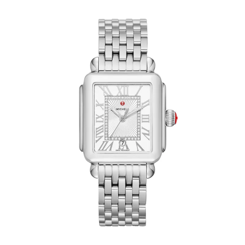 MICHELE Watches Deco Madison Diamond Dial Watch (31mm) made by Speidel