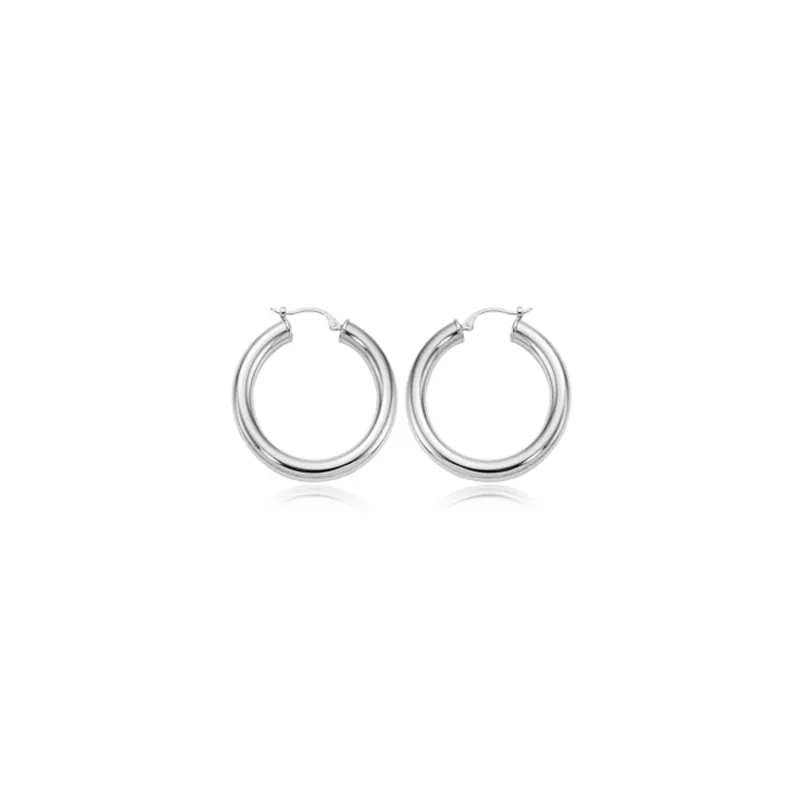 Sterling Silver 4x30mm S/D Tube Earrings made by Speidel
