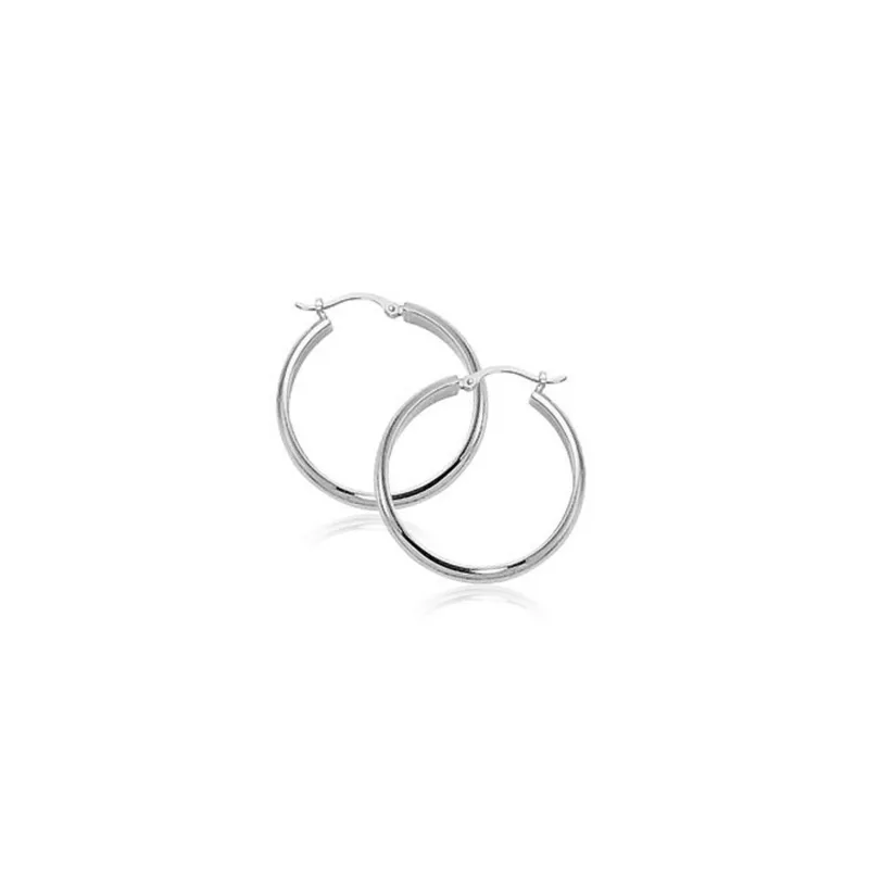 Sterling Silver Larger Round Tubing Earrings sold by Speidel