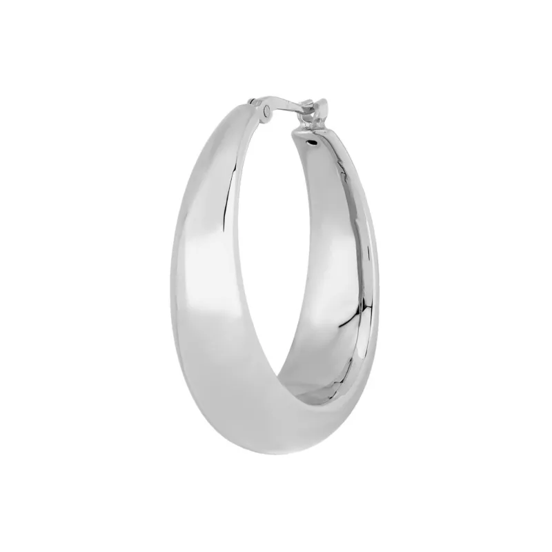 Sterling Silver Modern Round Hoop Earrings sold by Speidel