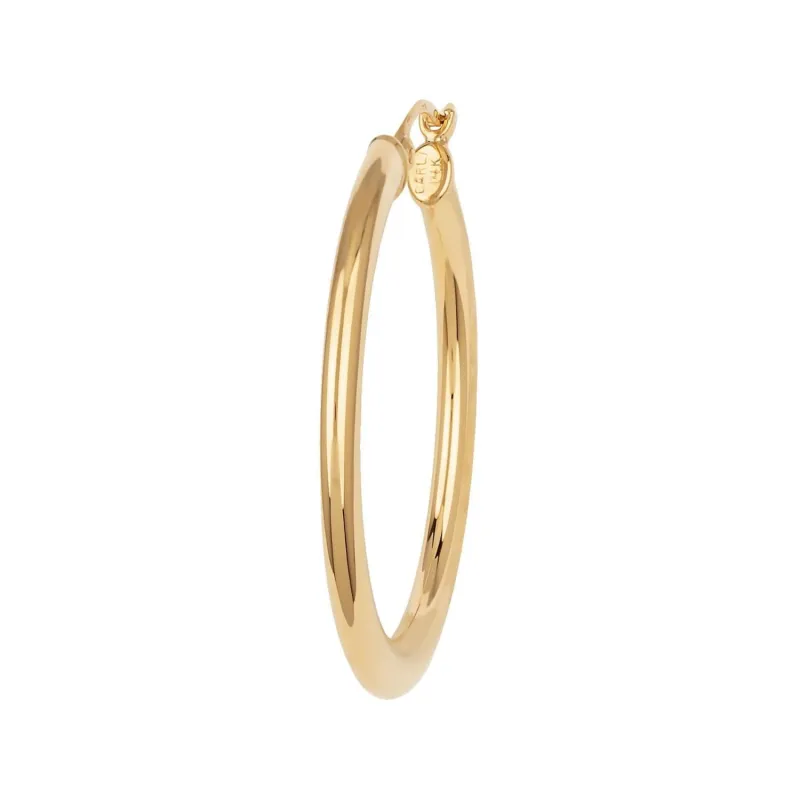 14k Gold 2x30mm Flat Oval Tube Hoop Earrings sold by Speidel