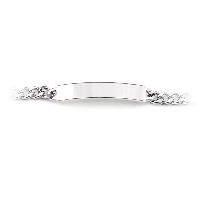 Ladies ID Bracelet Diamond Cut Chain sold by Speidel