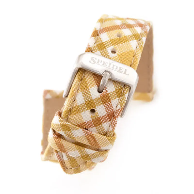 Ladies' Yellow Plaid 20mm Silver Buckle sold by Speidel
