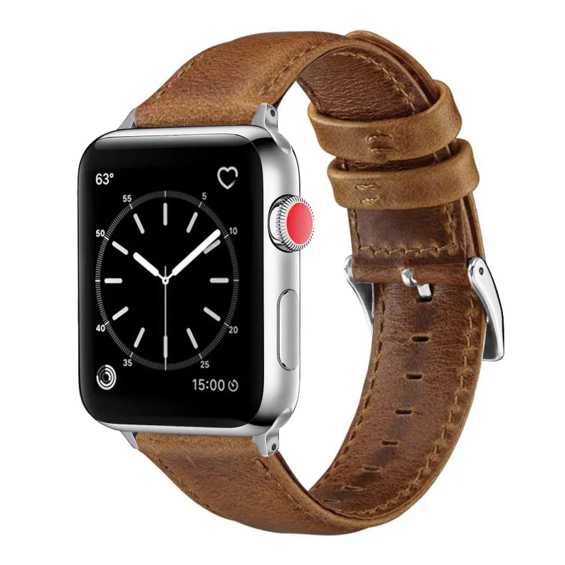 Genuine Luxury Leather Band Compatible For Use With The Apple Watch® Series 1-10 sold by Speidel