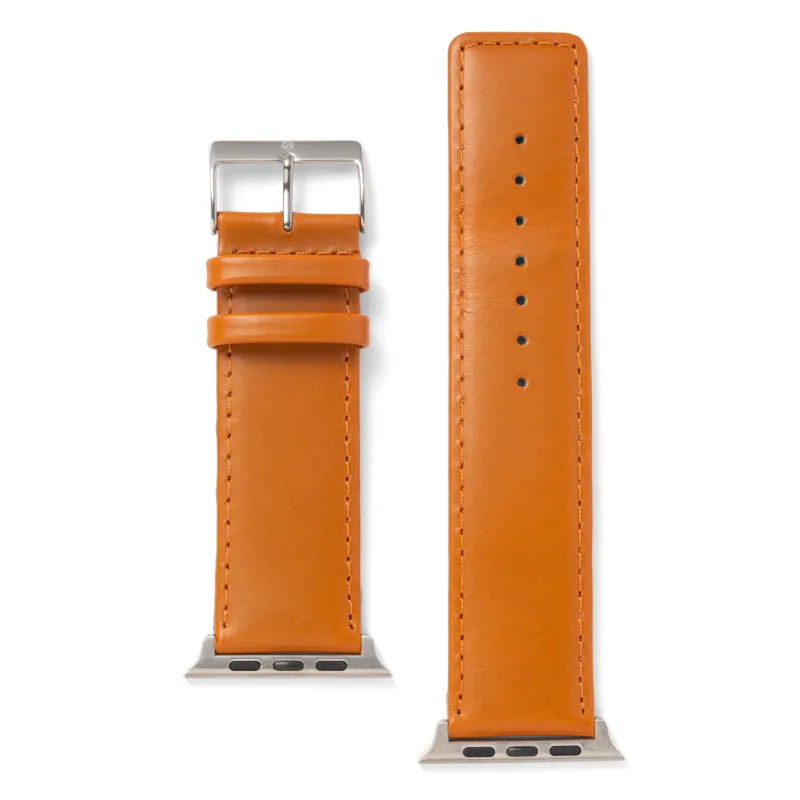 Square Tip Oiled Leather Band Compatible For Use With The Apple Watch® (series 1-10) sold by Speidel