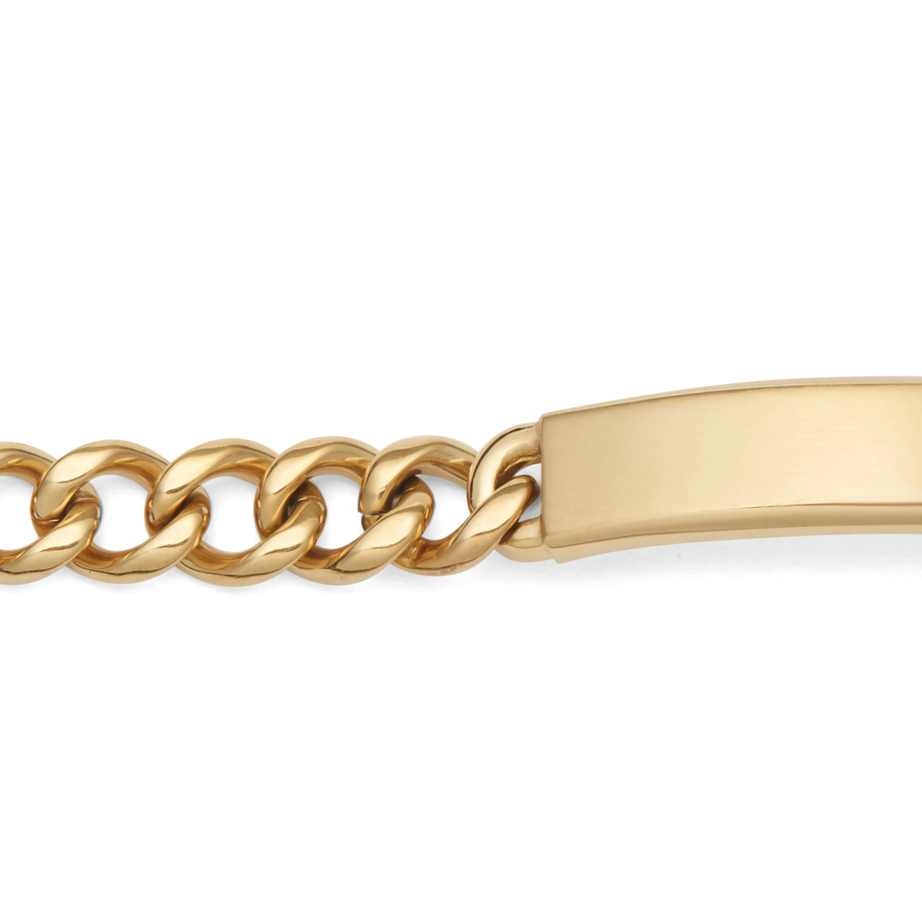 Men's Diamond Cut ID Bracelet with Brushed Finish Plaque sold by Speidel