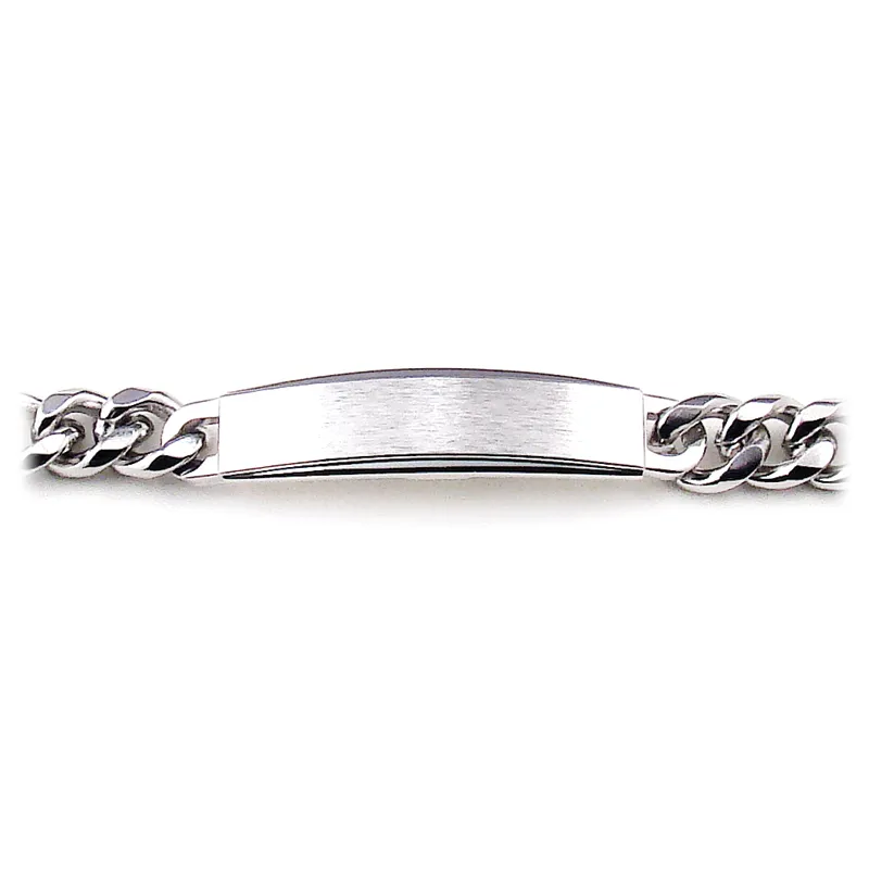 Men's Diamond Cut ID Bracelet with Brushed Finish Plaque sold by Speidel product image thumbnail 4