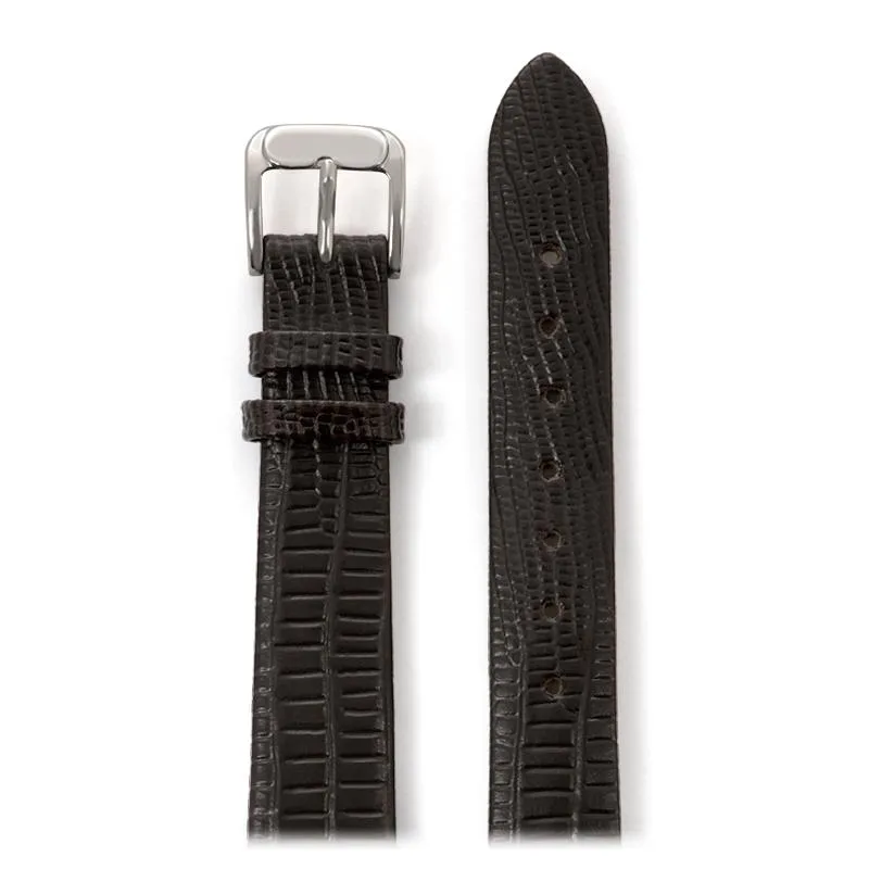 Ladies' Gator Lizard Grain band in Black and Brown sold by Speidel