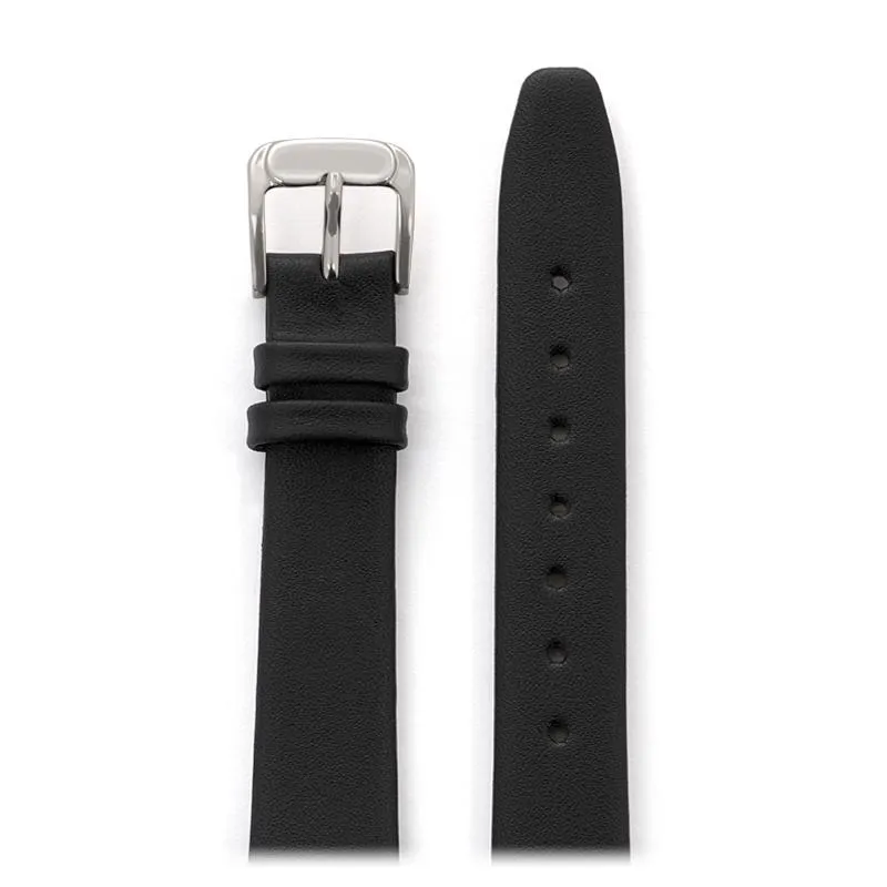Ladies Classic Calfskin Leather Band in Black sold by Speidel