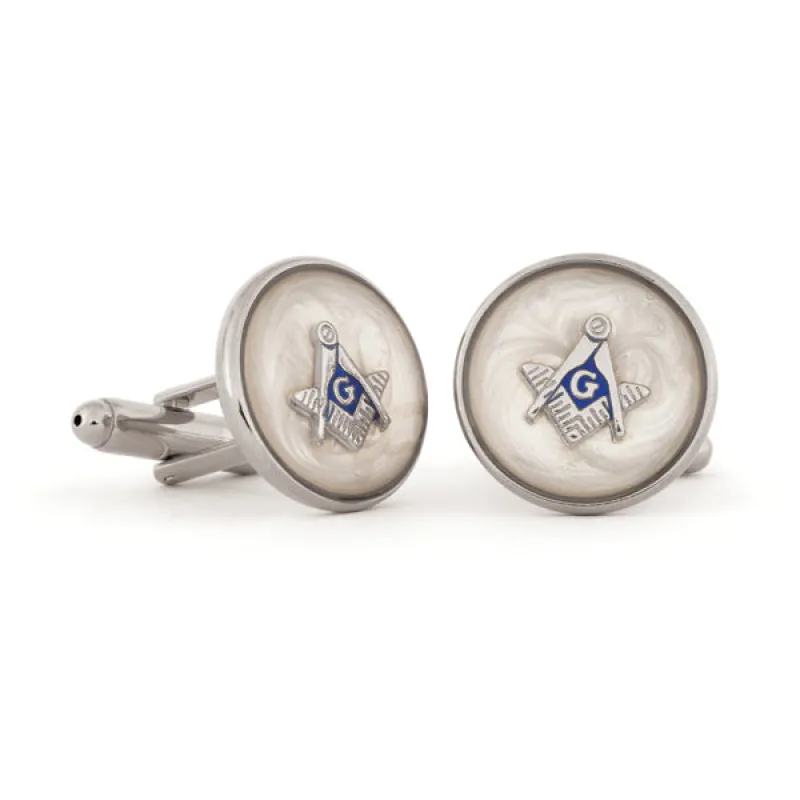 Mop Swirl Masonic Cuff Links sold by Speidel