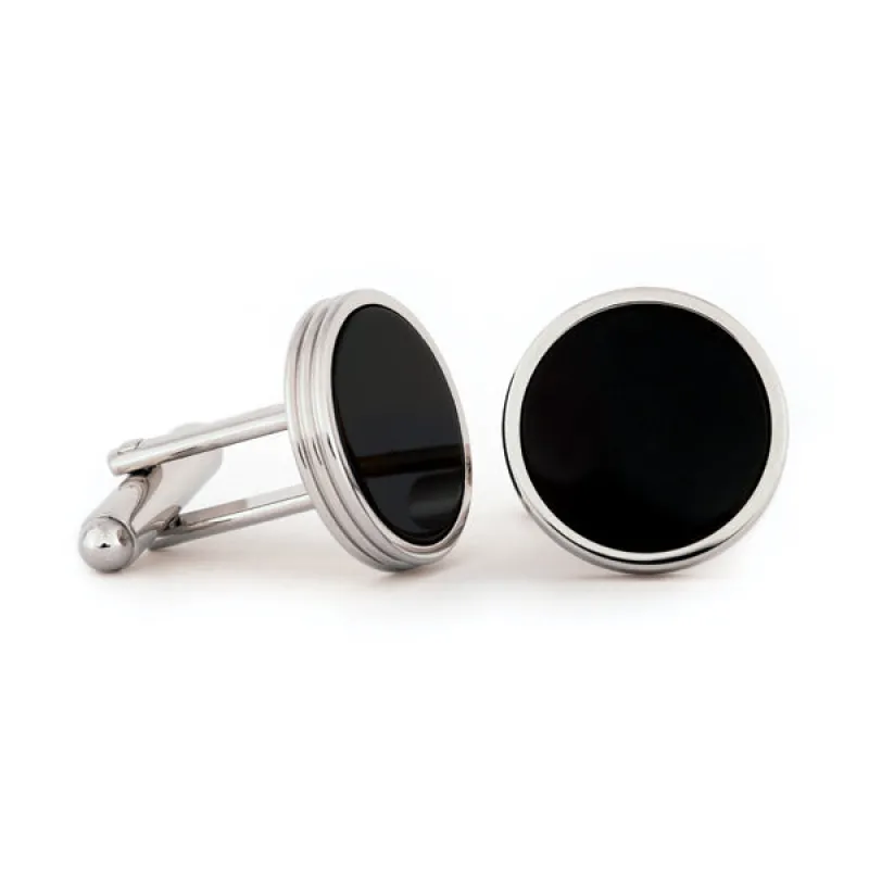 Concentric Cuff Links w/ Black Onyx sold by Speidel