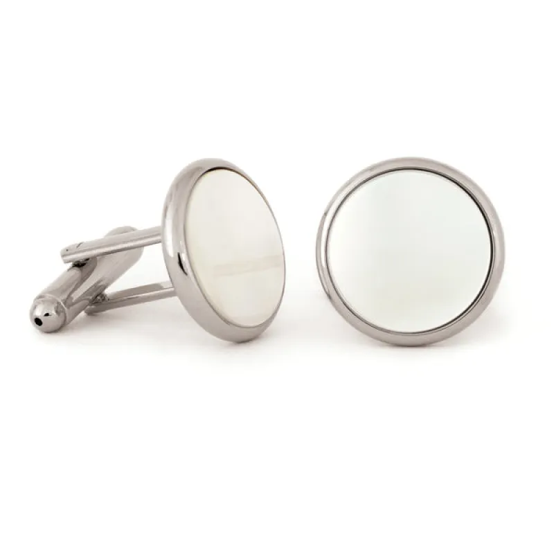 Radius Edge Mother of Pearl Cuff Links sold by Speidel