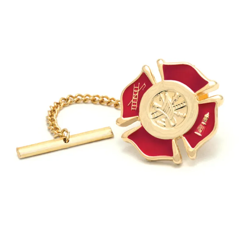 Fireman Emblem Tie Tack made by Speidel