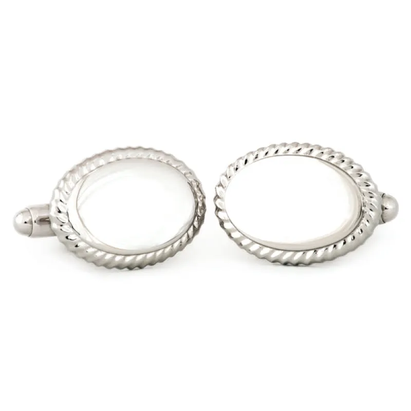 Oval Beaded Edge Cuff Links sold by Speidel