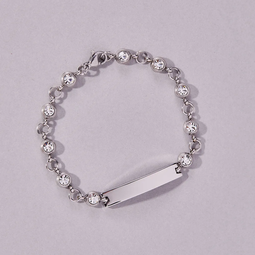 Ladies' ID Bracelet with Crystals sold by Speidel product image thumbnail 3