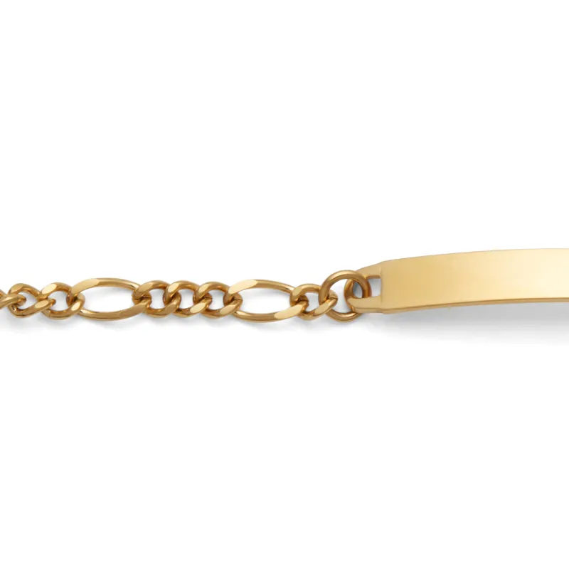 Ladies’ ID Figaro Bracelet with Polished Plaque sold by Speidel