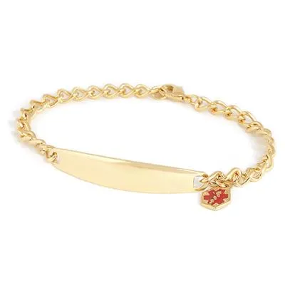 Ladies Stainless Steel ID bracelet w/ Engravable Plaque and Dangling Medilog™ Charm sold by Speidel product image thumbnail 2