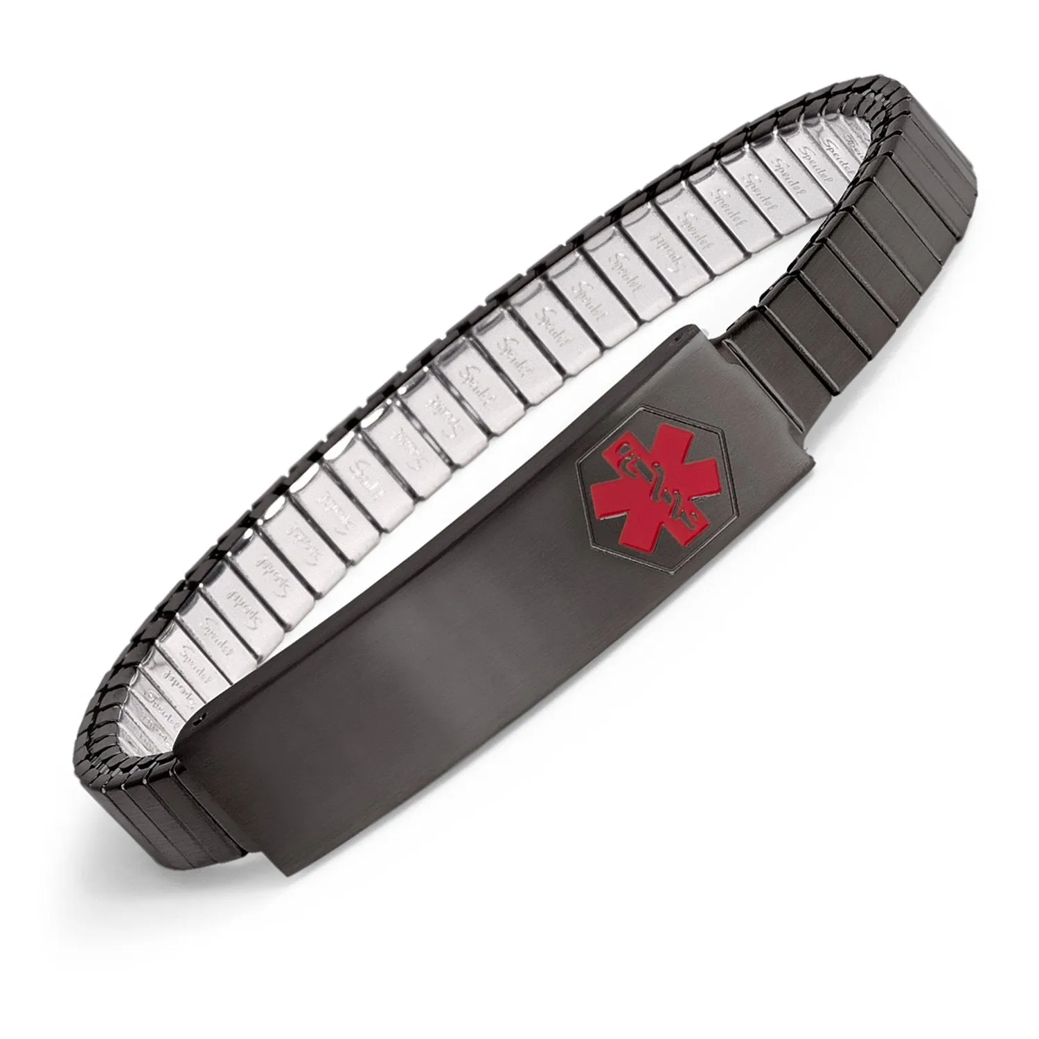 Ladies' Stainless Steel Medilog™ ID Bracelet with Compartment Plaque & Expansion Band sold by Speidel product image thumbnail 4