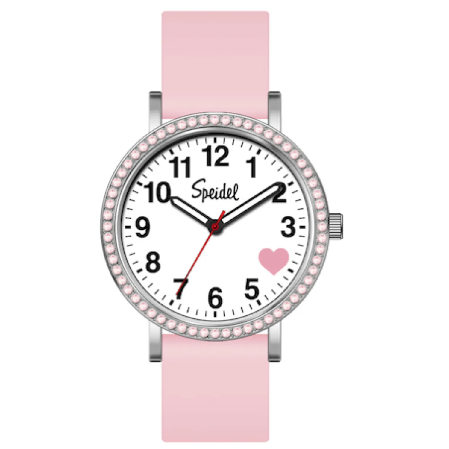 Brilliance Line Pink Crystal Heart Watch sold by Speidel