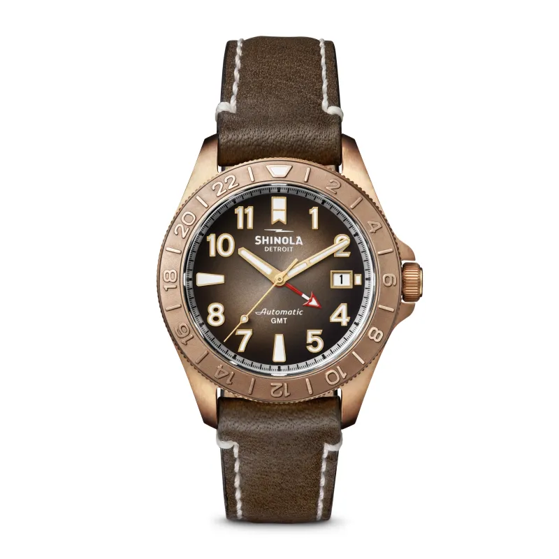 Shinola Bronze Monster GMT Watch (40mm) made by Shinola