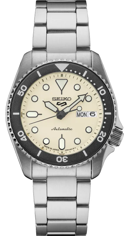 Seiko 5 Sports SKX Mid-Size Beige Sunray Dial made by Seiko