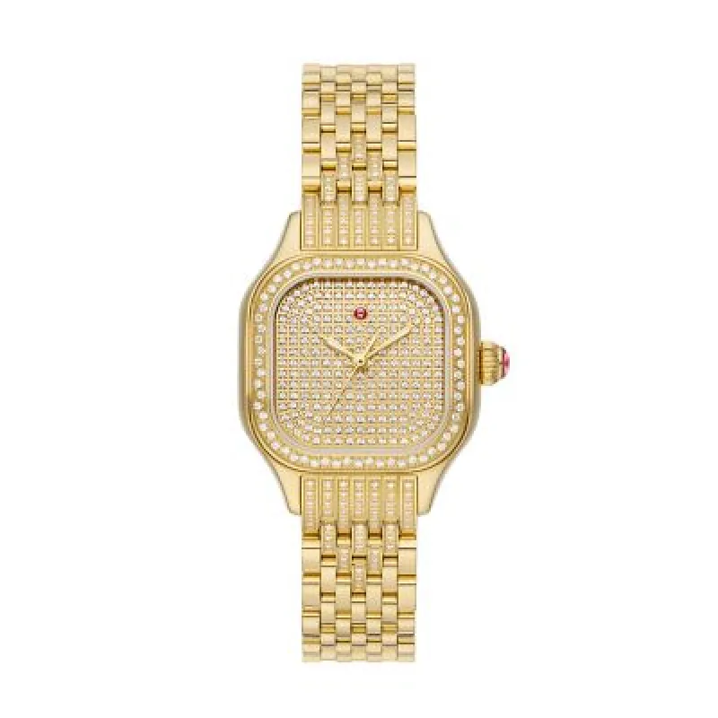 MICHELE Watches LIMITED EDITION Meggie 18k Gold-Plated Diamond Watch (29mm) made by Speidel