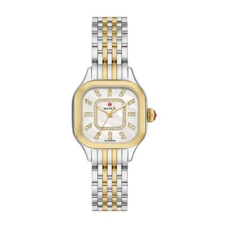 MICHELE Watches Meggie Two-Toned 18k Gold-Plated Diamond Dial Watch (29mm) made by Speidel