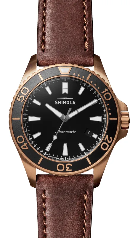 Shinola Bronze Monster Automatic Watch Gift Set (43mm) made by Shinola