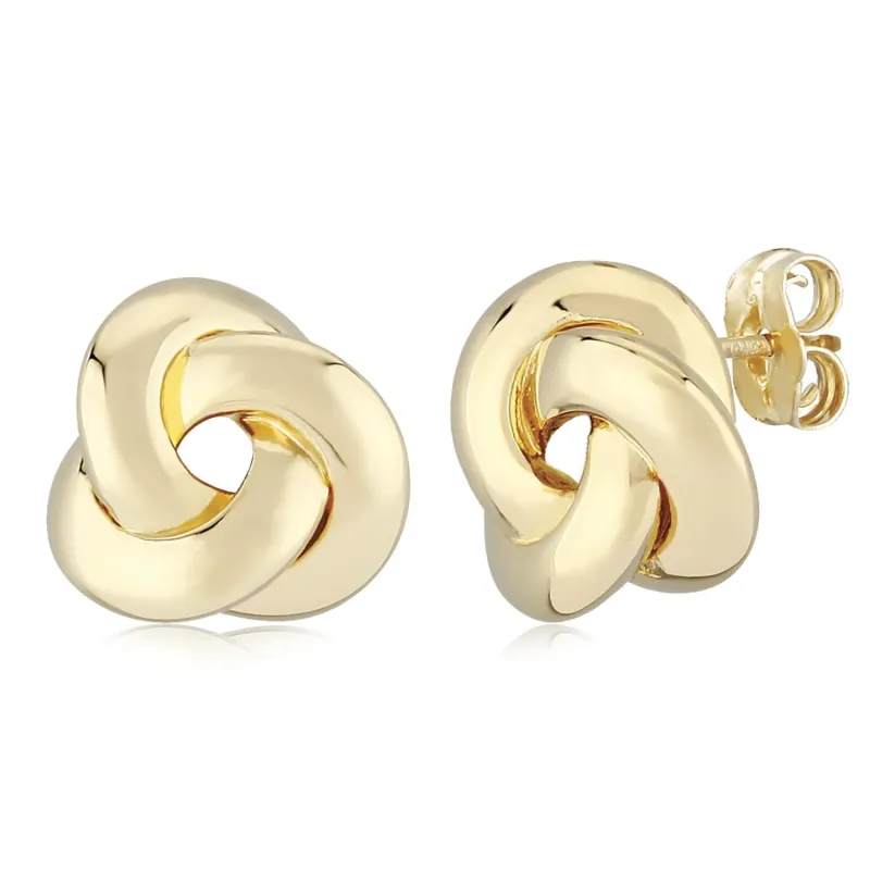 14K Gold Small Knot Earrings made by Speidel