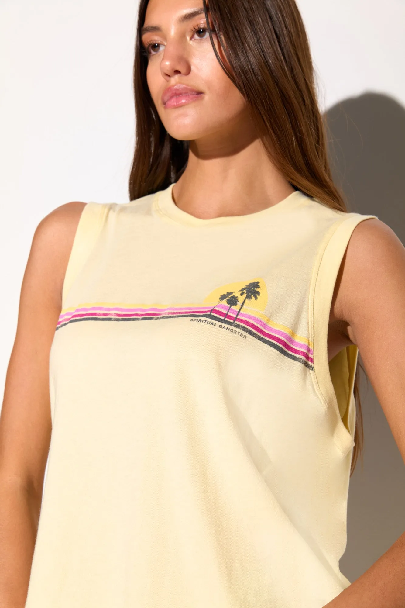Sunset Stripe Bowery Tank sold by Spiritual Gangster product image thumbnail 4