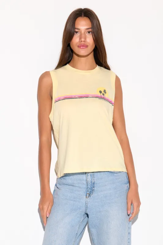 Sunset Stripe Bowery Tank made by Spiritual Gangster