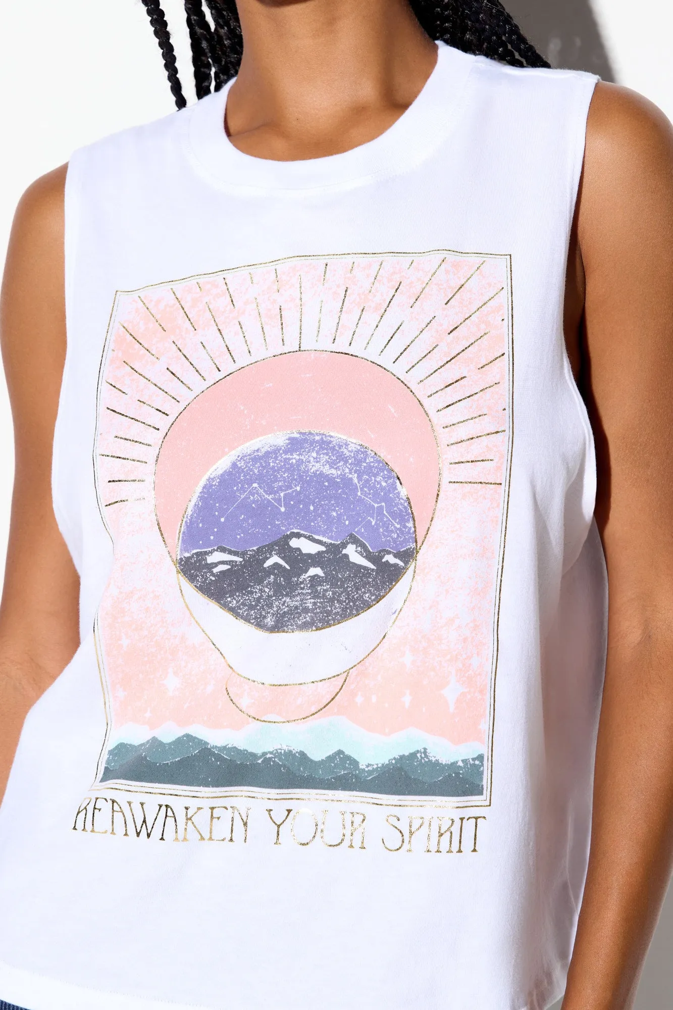 Cosmic Connection Vibe Tank sold by Spiritual Gangster product image thumbnail 4