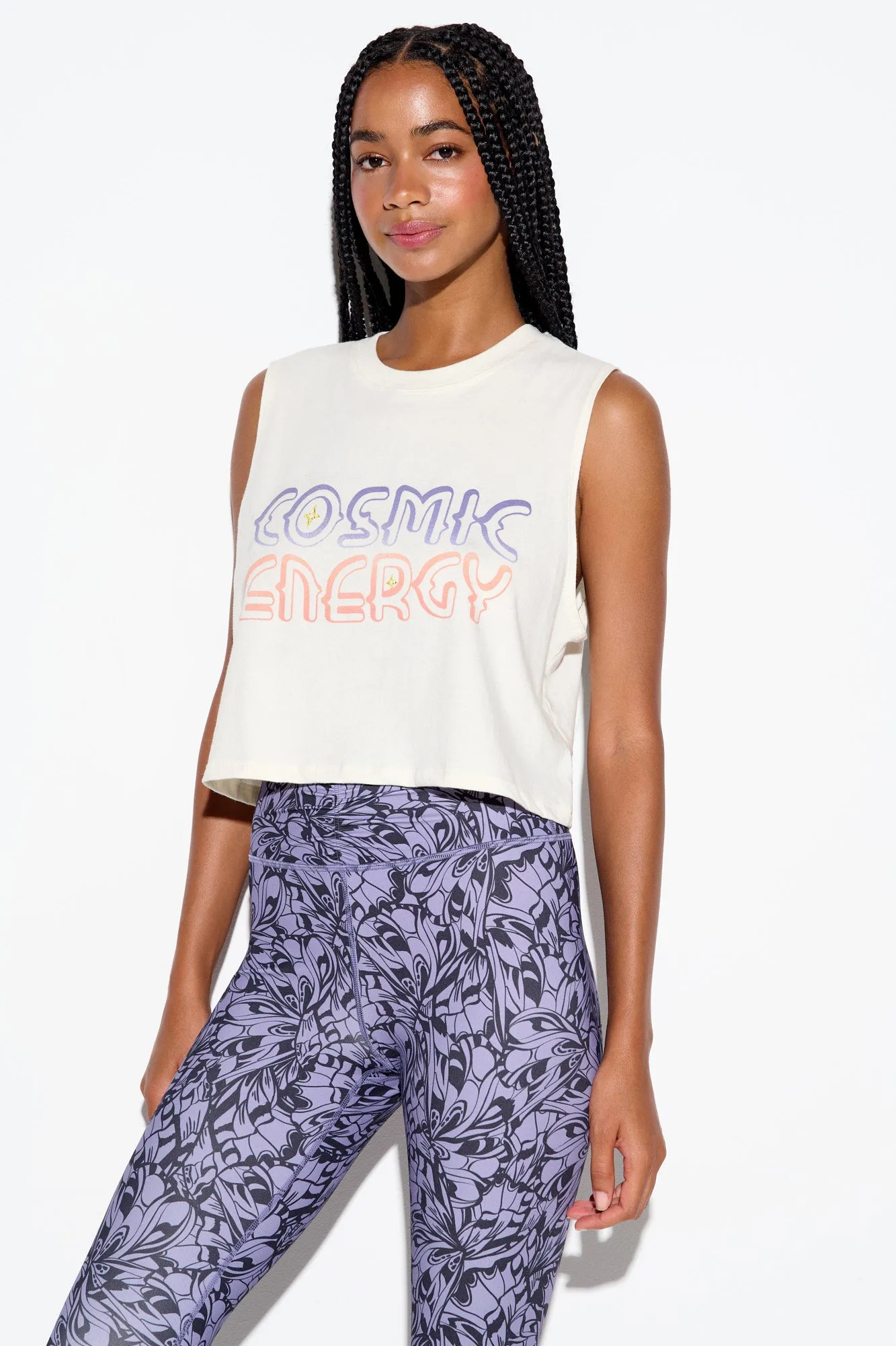 Cosmic Energy Spirit Crop Tank sold by Spiritual Gangster product image thumbnail 5